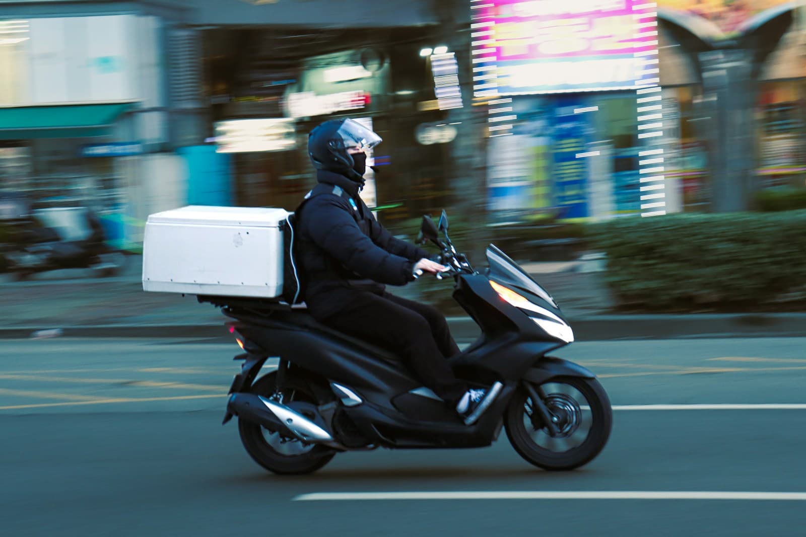 Rider dispatched on a delivery run